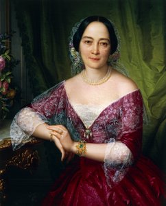 Portrett av Anne Opulich av Felice Schiavoni, olje på lerret av Felice Schiavoni