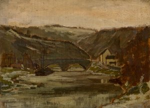 Bro over elven Lesse av Félicien Rops
