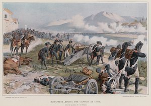 Bonaparte sikter kanonen mot Lodi av Felicien baron de Myrbach Rheinfeld