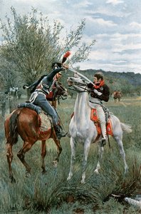 Prins Louis av Preussen og sersjant Guindey av Felicien baron de Myrbach Rheinfeld