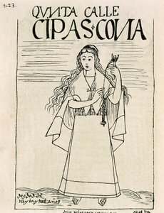 Portrett av en vever (blekktegning av Felipe Huaman Poma de Ayala