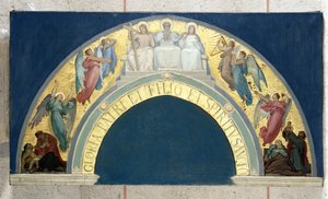 Skizze für die Eglise de la Trinité: Verherrlichung der Trinität, ca. 1864 von Felix-Joseph Barrias