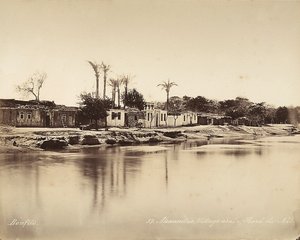 Alexandria, Egypt: en arabisk landsby ved bredden av Nilen av Félix Bonfils