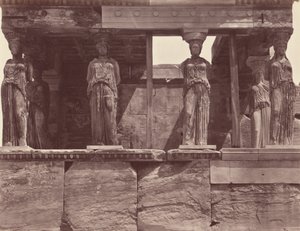 Karyatidene ved Erechtheion-tempelet - Athen av Félix Bonfils