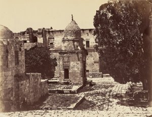 Kuppeler på tempelplattformen - Jerusalem av Félix Bonfils