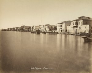 Utsikt over byen Larnaca på Kypros av Félix Bonfils