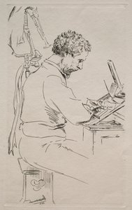 Charles Kean, 1871. av Felix Bracquemond
