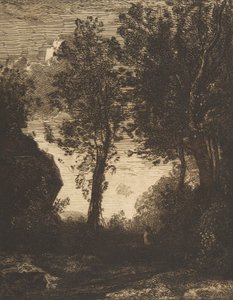 Solnedgang, 1858. av Felix Bracquemond