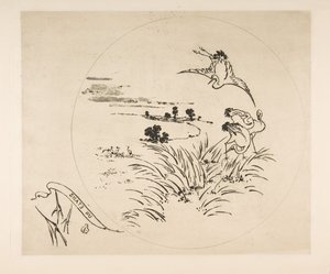 Dekorasjon for en tallerken: A Pond, 1870. av Felix Bracquemond