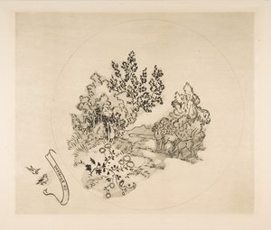 Dekorasjon for en tallerken: A Stream, 1870. av Felix Bracquemond