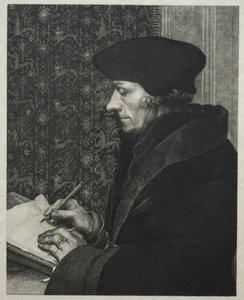 Erasmus, etter Holbein, 1863. av Felix Bracquemond