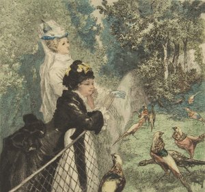 I Zoologisk hage, ca. 1873. av Felix Bracquemond
