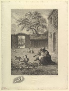Vår, etter en pastell av Millet, 1888. av Felix Bracquemond