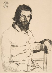 Portrett av Charles Meryon, 1853. av Felix Bracquemond