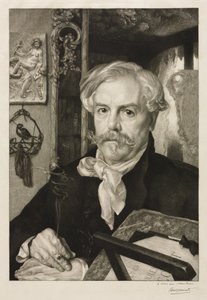 Portrett av Edmond de Goncourt av Felix Bracquemond