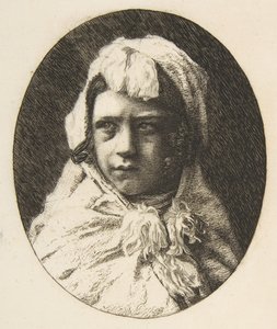 Portrett av Henri Houssaye, som barn, 1855-60. av Felix Bracquemond