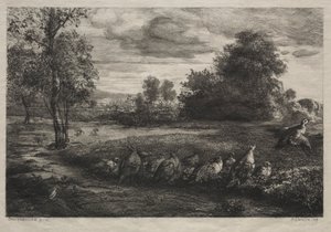 The Call to Order, 1859. av Felix Bracquemond