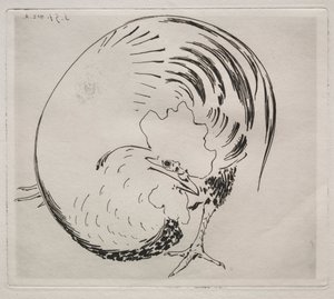 The High-Fired Service: Rooster, ca. 1860. av Felix Bracquemond