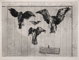 The Top of the Swing-Door, 1852 trykt 1865. av Felix Bracquemond