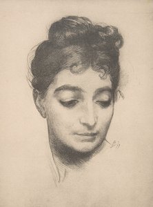 Kvinnehode, fra L'Estampe Moderne, 1897-99. av Felix Bracquemond