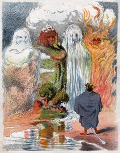 Keiser Vilhelm II og de fire elementene av Felix Del Marle