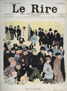 Forside av avisen "" Le Rire"", nr. 4, 1. desember 1894: Blues of today - tegning av Felix Vallotton av Felix Edouard Vallotton