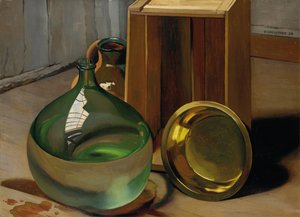 Demijohn og kasse, 1925 av Felix Edouard Vallotton
