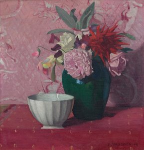 Grønn vase og hvit skål, 1919. av Felix Edouard Vallotton