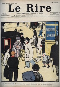 Hei! Trener! Forside av avisen "" Le Rire"", av 23. juni 1898, tegning av Felix Vallotton av Felix Edouard Vallotton