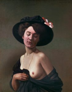 Lady in a Black Hat, 1908 av Felix Edouard Vallotton