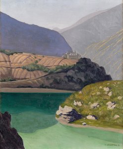 Lake Geronde, Sierre, 1919 av Felix Edouard Vallotton