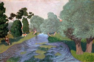 Landskap i Normandie, Arques-la-Bataille, 1903. av Felix Edouard Vallotton