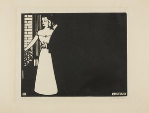 Penger, tallerken fem fra "Intimacies", 1898 av Felix Edouard Vallotton