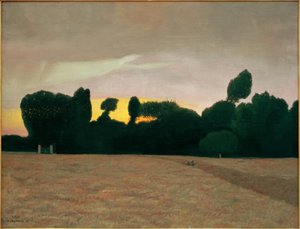 Normandie-landskap, solnedgang av Felix Edouard Vallotton