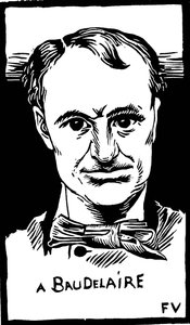Portrett av Charles Baudelaire (1821-1867) av Felix Edouard Vallotton