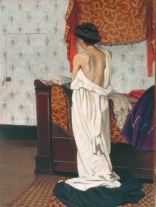 Ryggakt i et interiør. 1902