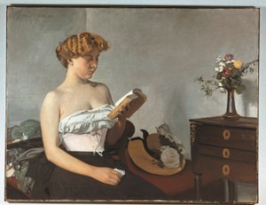 Sveits, Bern, Femme Lisant (lesende kvinne) av Felix Edouard Vallotton