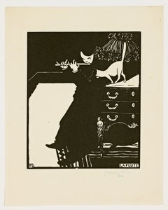 Fløyten, fra serien "Musikinstrumenter", 1896-97 av Felix Edouard Vallotton