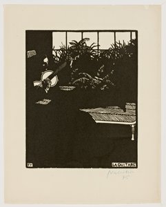 The Guitar, fra serien "Musical Instruments", V, 1897 av Felix Edouard Vallotton