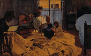 Vaskedamen, blå rom av Felix Edouard Vallotton