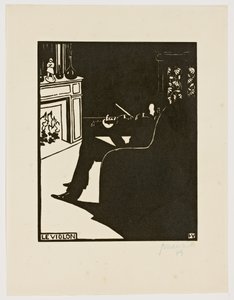 Fiolinen, fra serien "Musikalske instrumenter", 1896-97 av Felix Edouard Vallotton