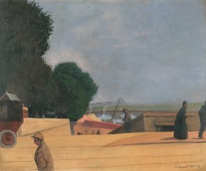 Inngangen til Alma-broen av Felix Edouard Vallotton