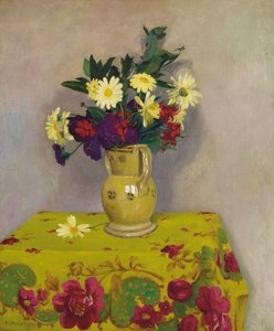 Gule tusenfryd og forskjellige blomster, 1911 av Felix Edouard Vallotton