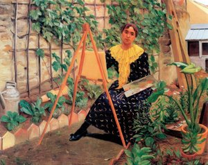 Ung kvinne maleri av Felix Edouard Vallotton