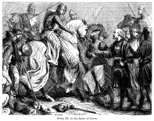 Henry III i slaget ved Lewes, 14. mai 1264.