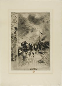 En brygge i England av Felix Hilaire Buhot
