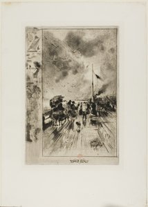 En brygge i England av Felix Hilaire Buhot
