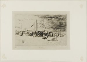 En storm ved Trouville av Felix Hilaire Buhot