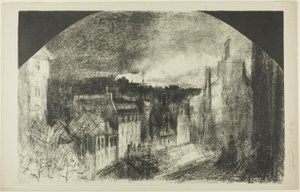 Bastilledagen i Montmartre av Felix Hilaire Buhot