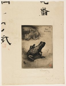 Bronse Frog Inkwell, 1883 (etsing og aquatint) av Felix Hilaire Buhot